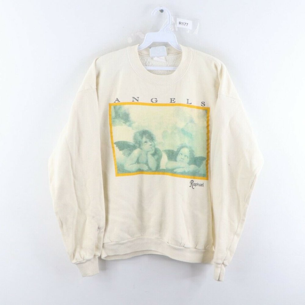 Vintage 90s Raphael Angels Art Thrashed Sweatshirt